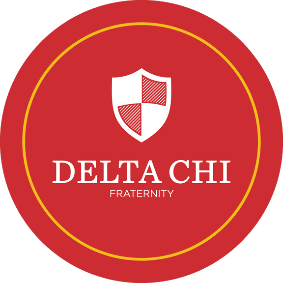 Delta Chi Car Decal Sticker - Officially Licensed Fraternity Window Sticker, Full Color Circle Logo Design