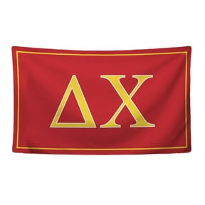 Delta Chi Fraternity Greek Letters Flag, Two-Color Design
