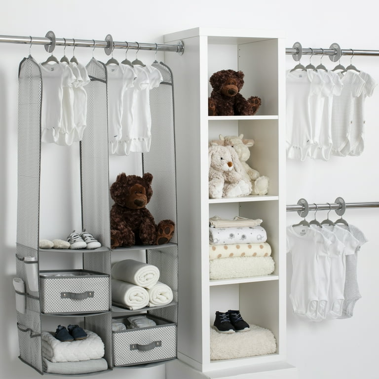 24-Piece Nursery Bins Closet Storage Set Hangers Bedroom Baby Girl Kids