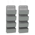 thumbnail image 1 of Delta Children 4 Pocket Over The Door Hanging Organizer - 2 Pack, Easy Storage/Organization Solution - Versatile and Accessible in Any Room in the House, Dove Grey, 1 of 6