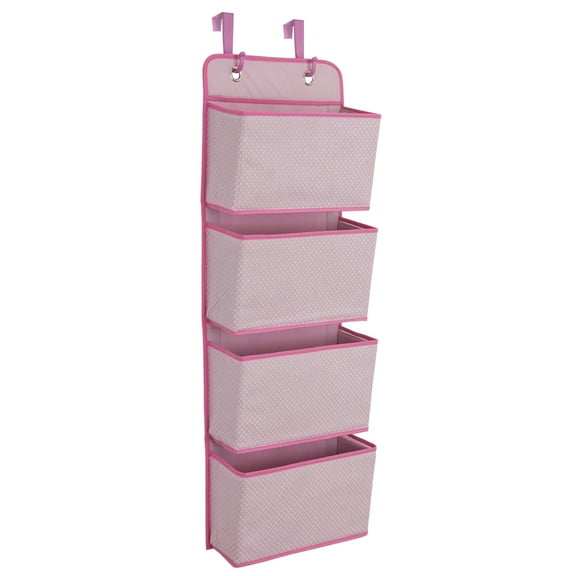 Delta Children 4-Pocket Hanging Wall Organizer, Barely Pink