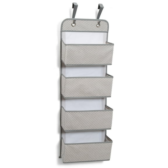 Delta Children 4-Pocket Hanging Wall Organizer, Cool Gray