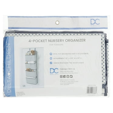 Delta Children 4-Pocket Hanging Wall Organizer, Navy