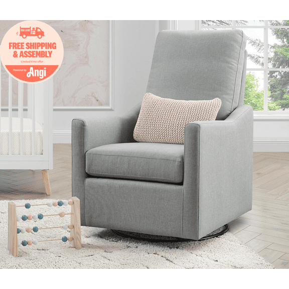 Delta Children Adley Nursery Glider Swivel Chair - Greenguard Gold Certified, Cream