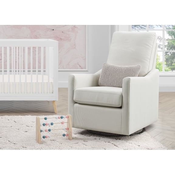 Delta Children Adley Nursery Glider Swivel Chair - Greenguard Gold Certified, Cream