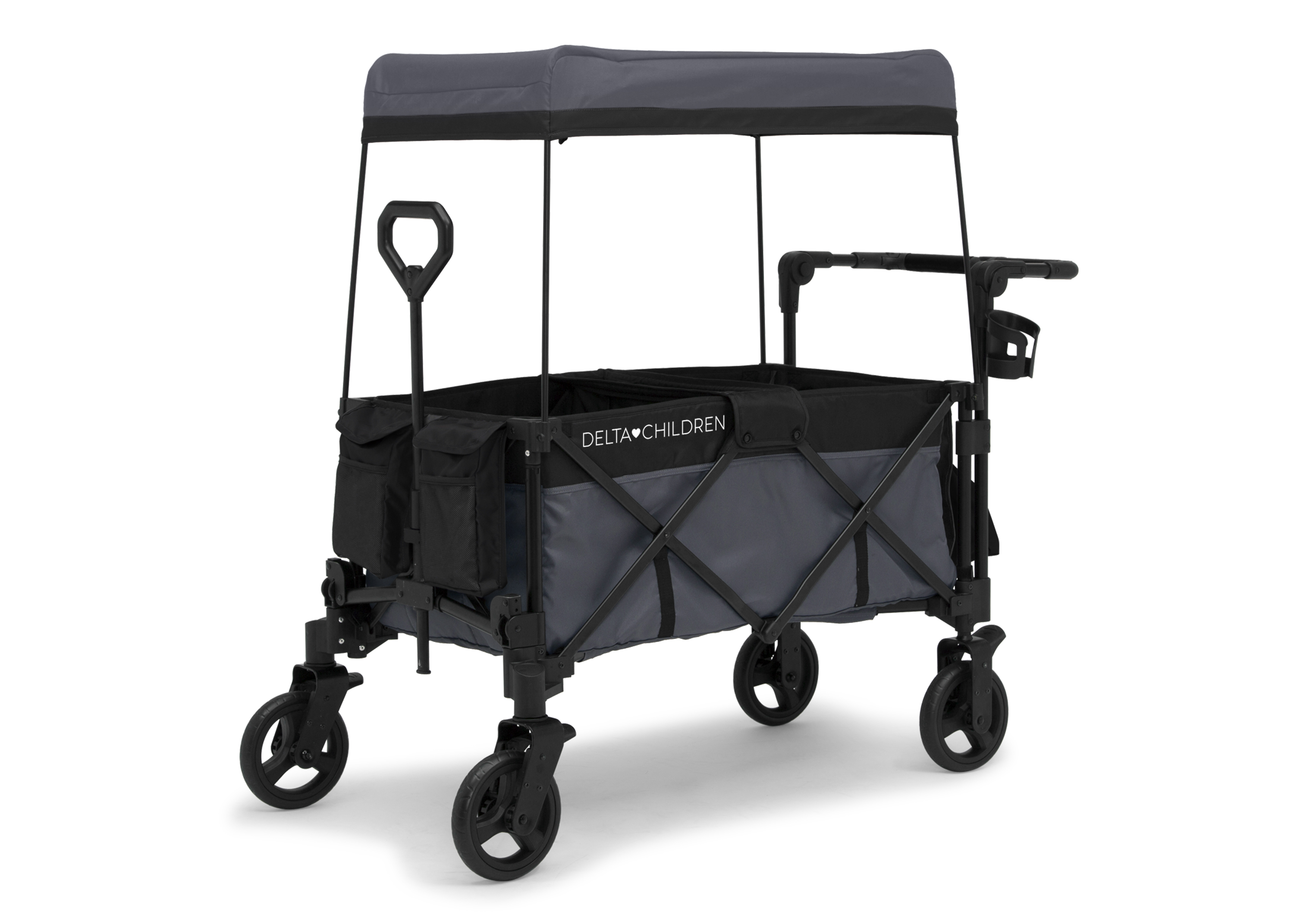 Delta Children Adventure Stroller Wagon, Grey/Black - image 1 of 10