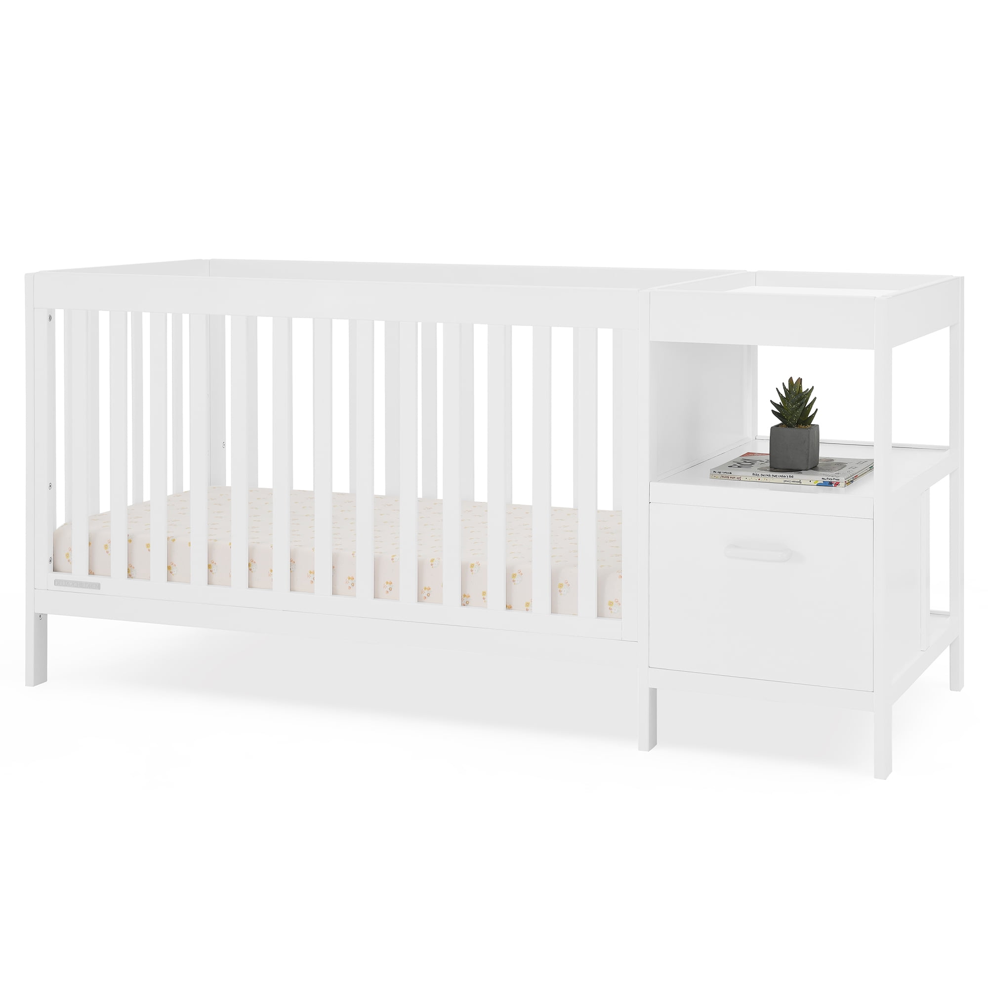 Baby Cribs Delta Children Abby 4-in-1 Convertible Crib Changer