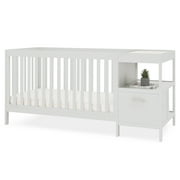 Delta Children Alice 5-in-1 Convertible Crib and Changer - Greenguard Gold Certified, Moonstruck Grey