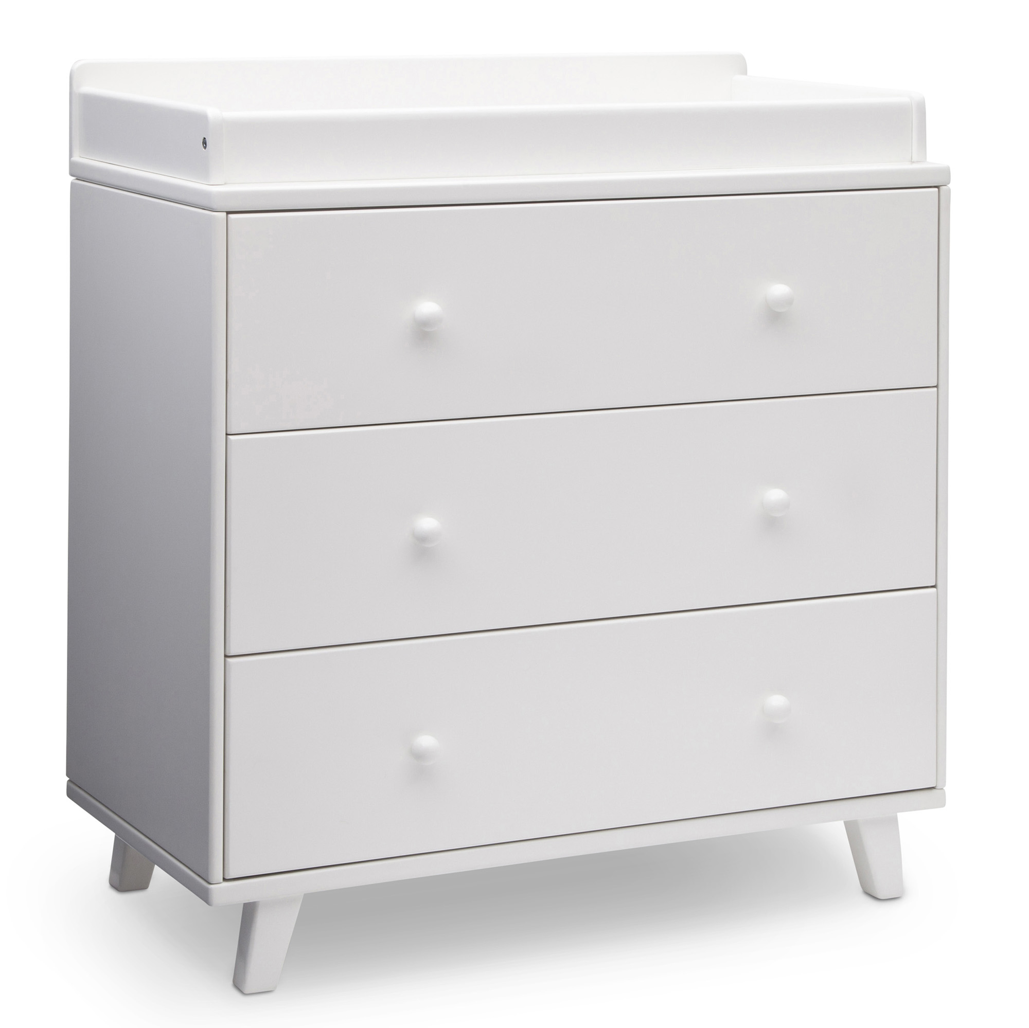 Delta Children Ava 3 Drawer Dresser with Changing Top, Greenguard Gold Certified, White - image 1 of 12