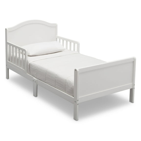 Delta Children Bennett Wood Toddler Bed - Greenguard Gold Certified, Bianca White