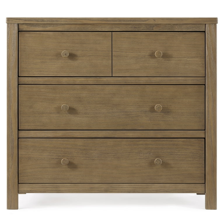 Delta Children Cambridge 3 Drawer Dresser with Interlocking Drawers Rustic Acorn