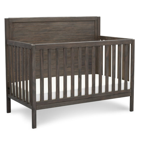Delta Children Cambridge Mix and Match 4-in-1 Convertible Baby Crib,, Rustic Grey
