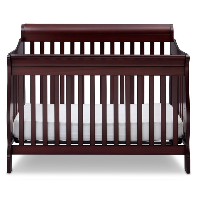 Delta Children Canton 4in1 Convertible Baby Crib, Espresso Cherry