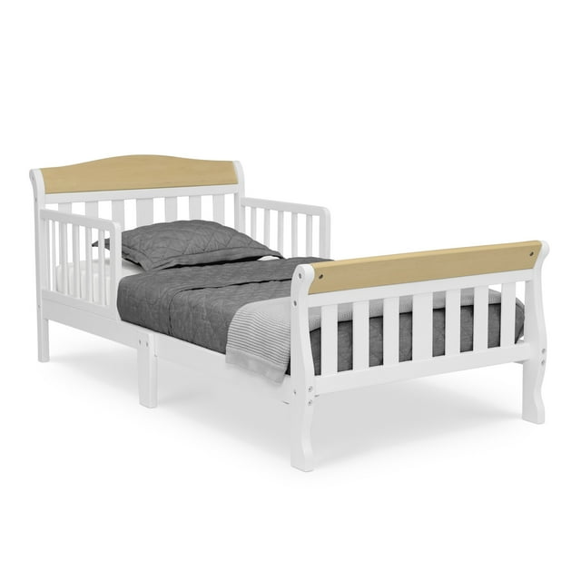Delta Children Canton Toddler Bed, Bianca White/Natural
