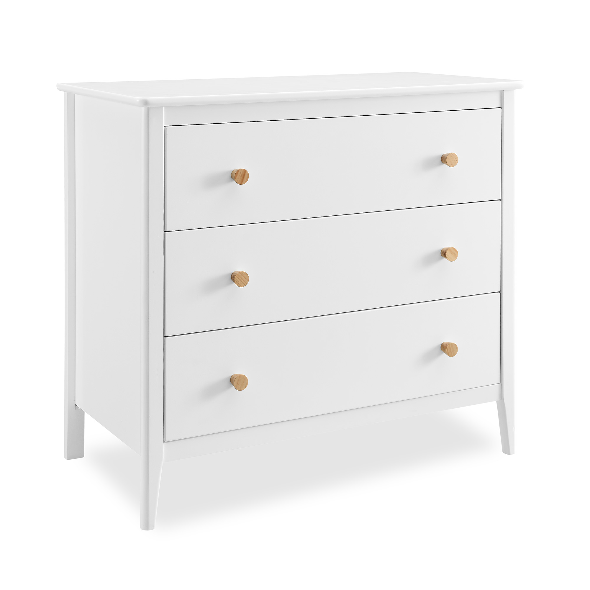 Monarch Hill Poppy White 3 Drawer Dresser, Grey