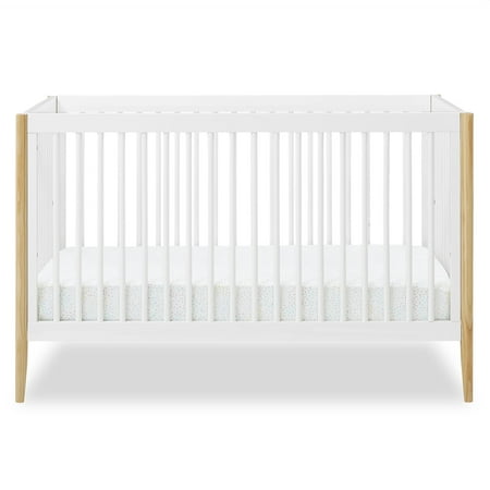 Delta Children Casey 4-in-1 Convertible Crib, Bianca White/Natural