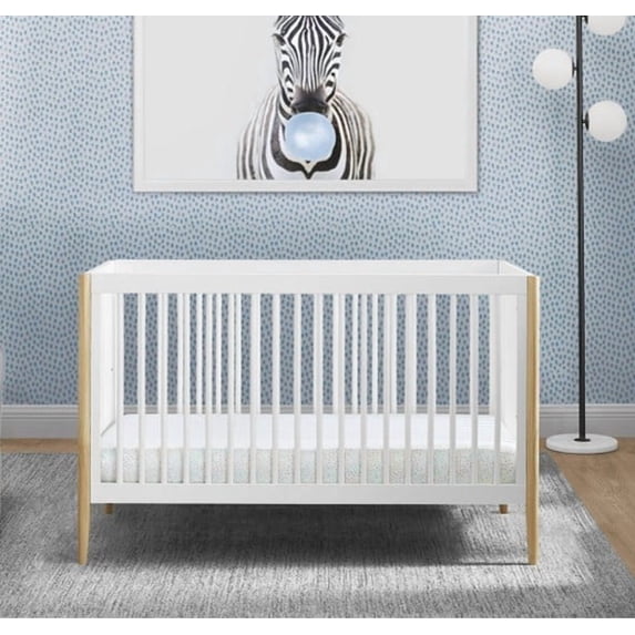 Delta Children Casey 4-in-1 Convertible Crib, Bianca White/Natural