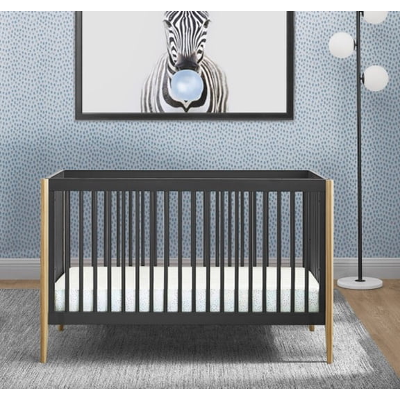 Delta Children Casey 6-in-1 Convertible Baby Crib, Charcoal Grey