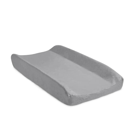Delta Children Contoured Changing Pad with Plush Cover, Grey