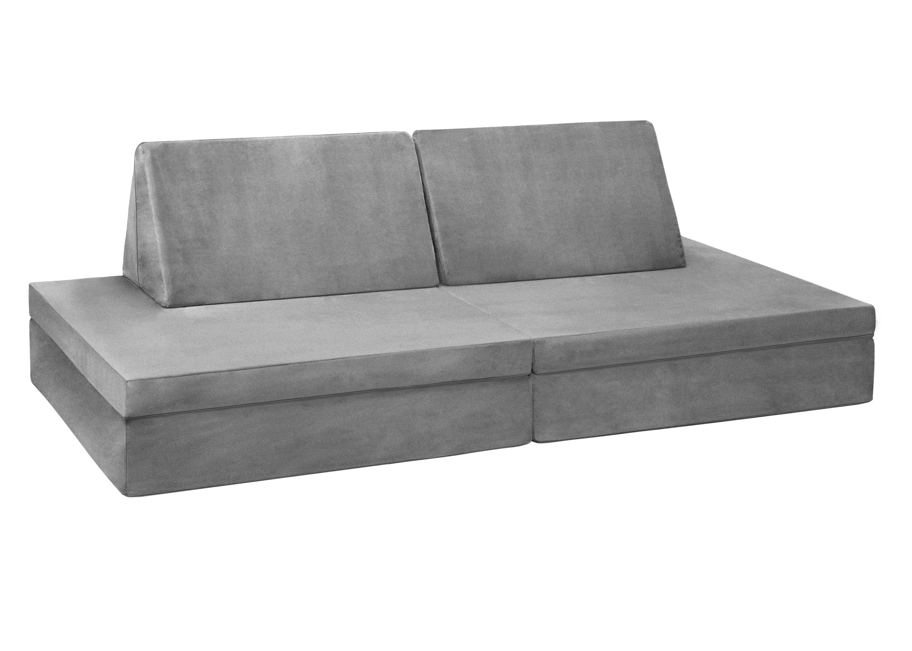 Delta Children Cozee 4-Piece Lounger and Play Set Sofa/Couch, Grey