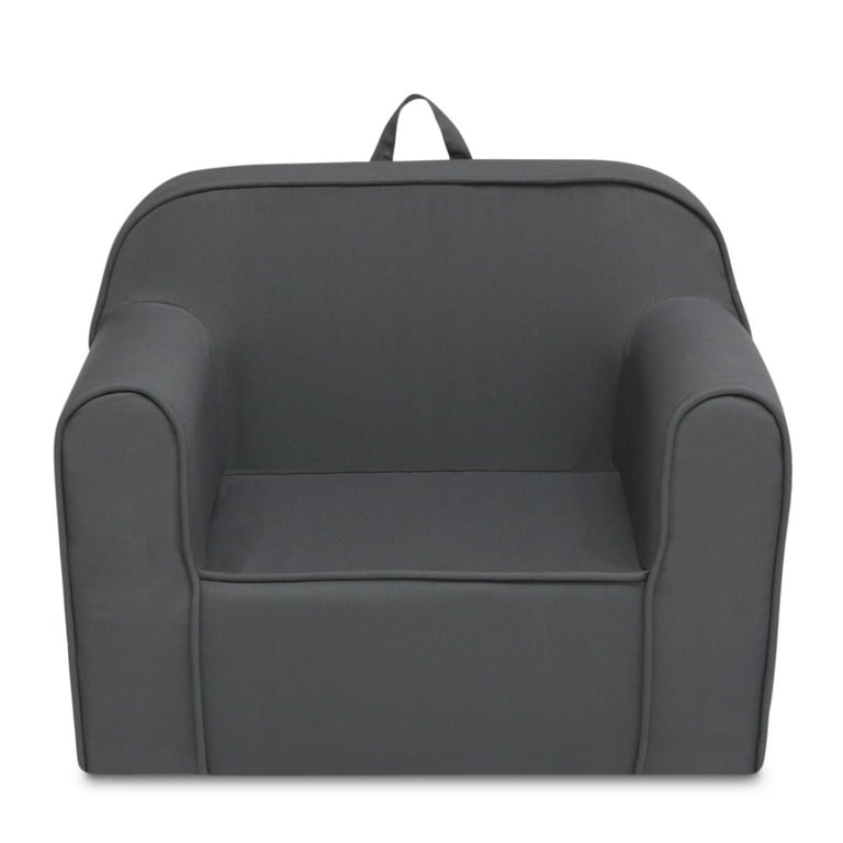 Delta Children Cozee Chair for Kids for Ages 18 Months and Up Dark Grey