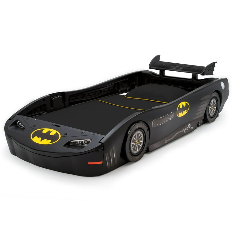 Delta Children DC Comics Batman Batmobile Car Plastic Twin Bed Black