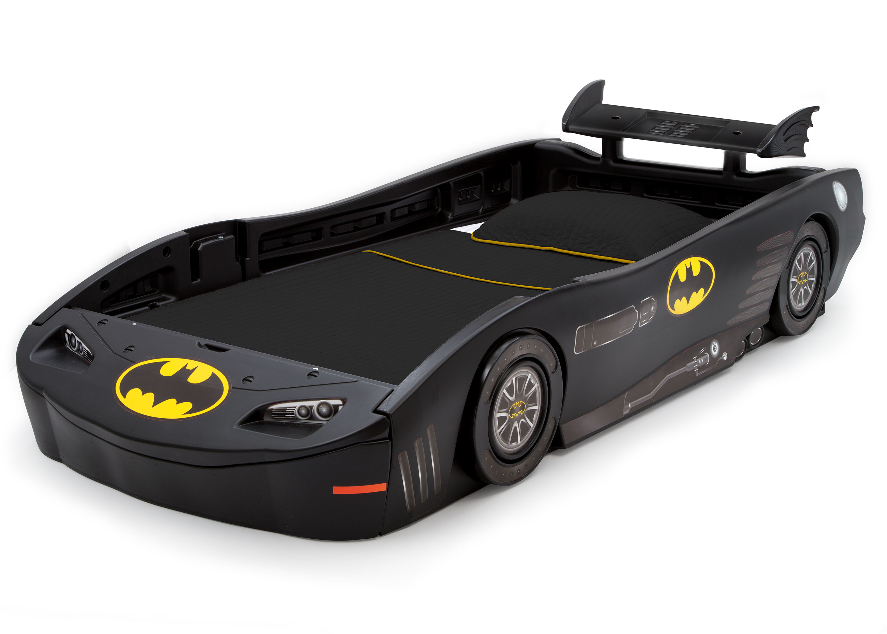 Delta Children DC Comics Batman Batmobile Car Plastic Twin Bed, Black - image 1 of 6