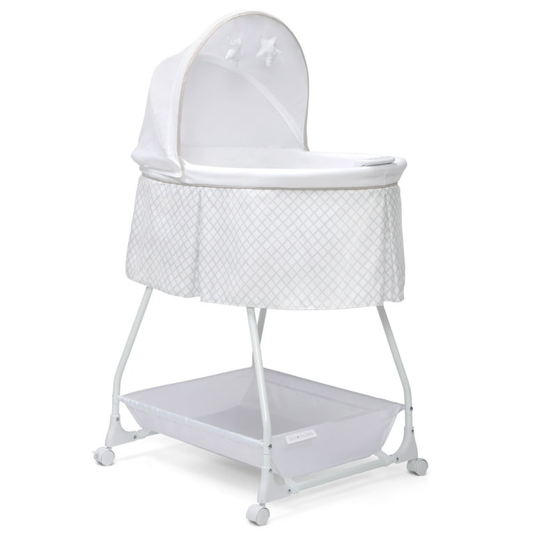Free Shipping! Delta Children Soothing Dreams Bassinet Grey
