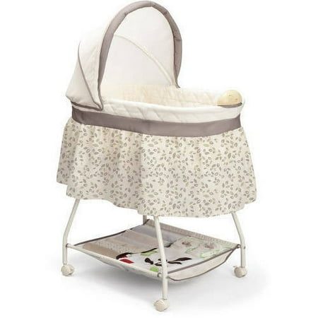 Delta Children Deluxe Sweet Beginnings Bassinet, Olive Leaf
