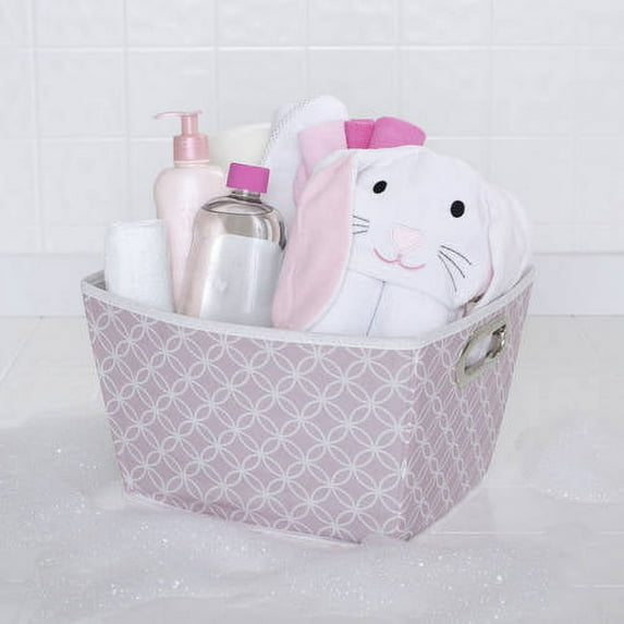 Delta Children Deluxe Water-Resistant Rectangle Tapered Tote, Infinity/Pink