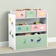 Delta Children Toy Storage Organizer with Interchangeable Patches, Green/Pink