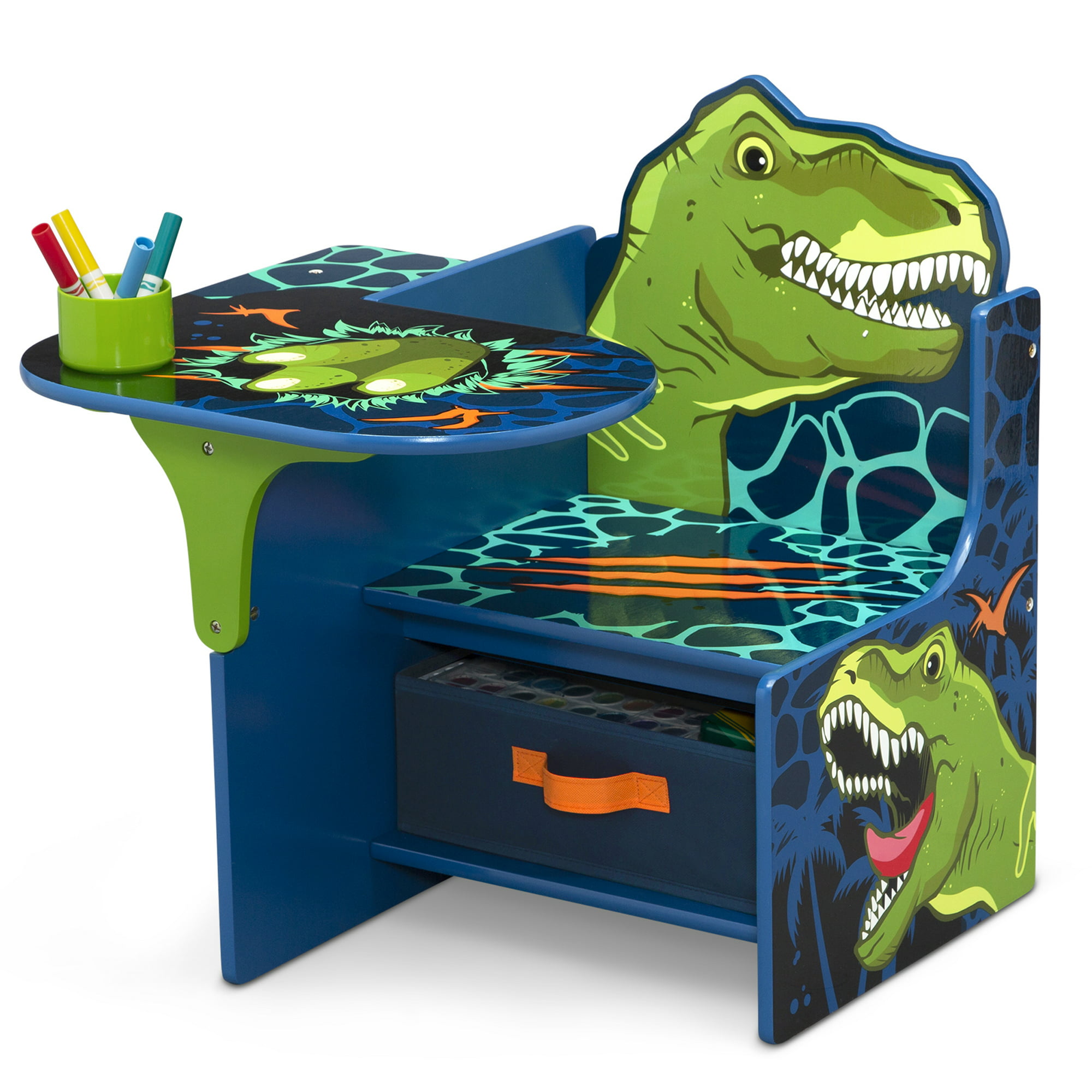Delta Children Dinosaur Chair Desk with Storage Bin – Greenguard Gold Certified