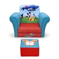 thumbnail image 1 of Delta Children Disney Mickey Mouse Kids Upholstered Cozy Chair with Ottoman, 1 of 3