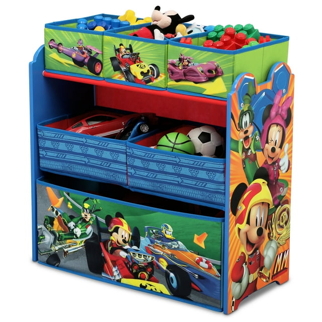 Delta Children Disney Mickey Mouse Multi Toy Box Bin Wood Storage Organizer