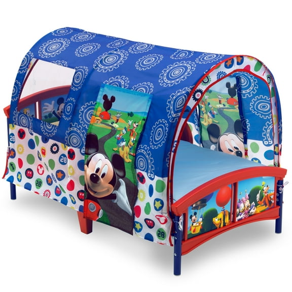 Delta Children Disney Mickey Mouse Plastic Toddler Canopy Bed, Blue
