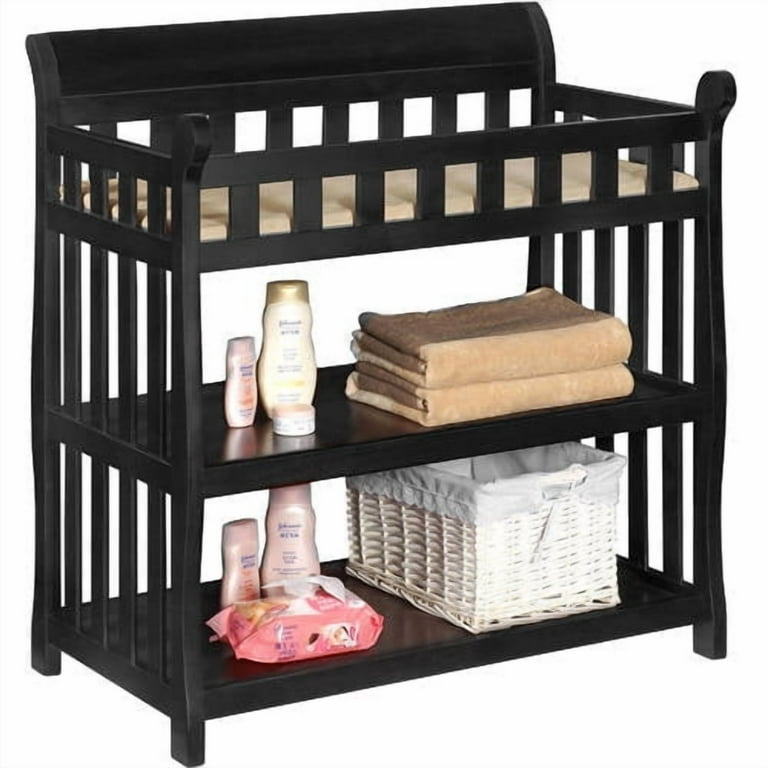 Delta Children Eclipse Changing Table with Pad, Black