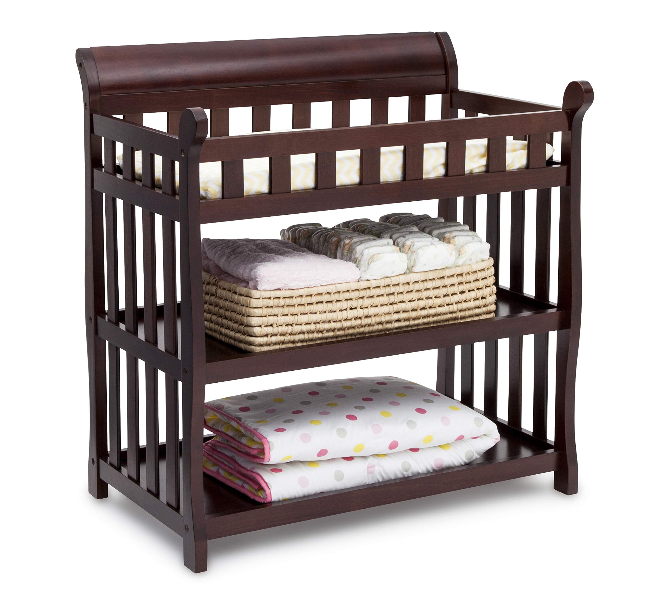 Delta Children Eclipse Changing Table with Pad, Dark Chocolate
