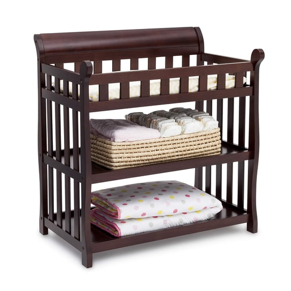 Delta Children Eclipse Changing Table with Pad, Dark Chocolate