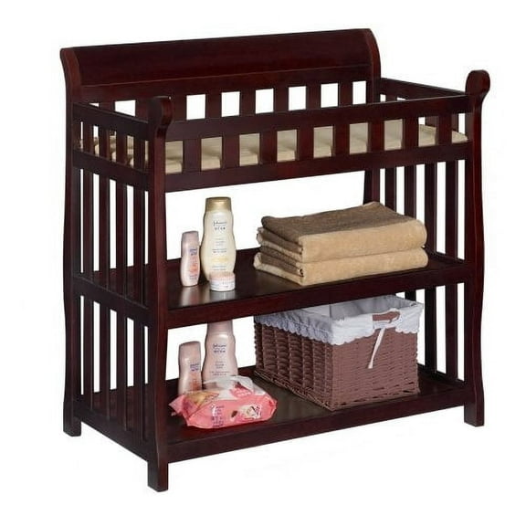 Delta Children Eclipse Changing Table with Pad, Espresso Cherry