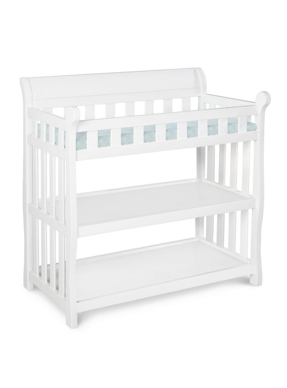 Delta Children Eclipse Changing Table with Pad, White