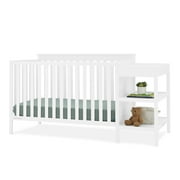 Delta Children Ellie 5-in-1 Convertible Crib and Changer - Greenguard Gold Certified, Bianca White