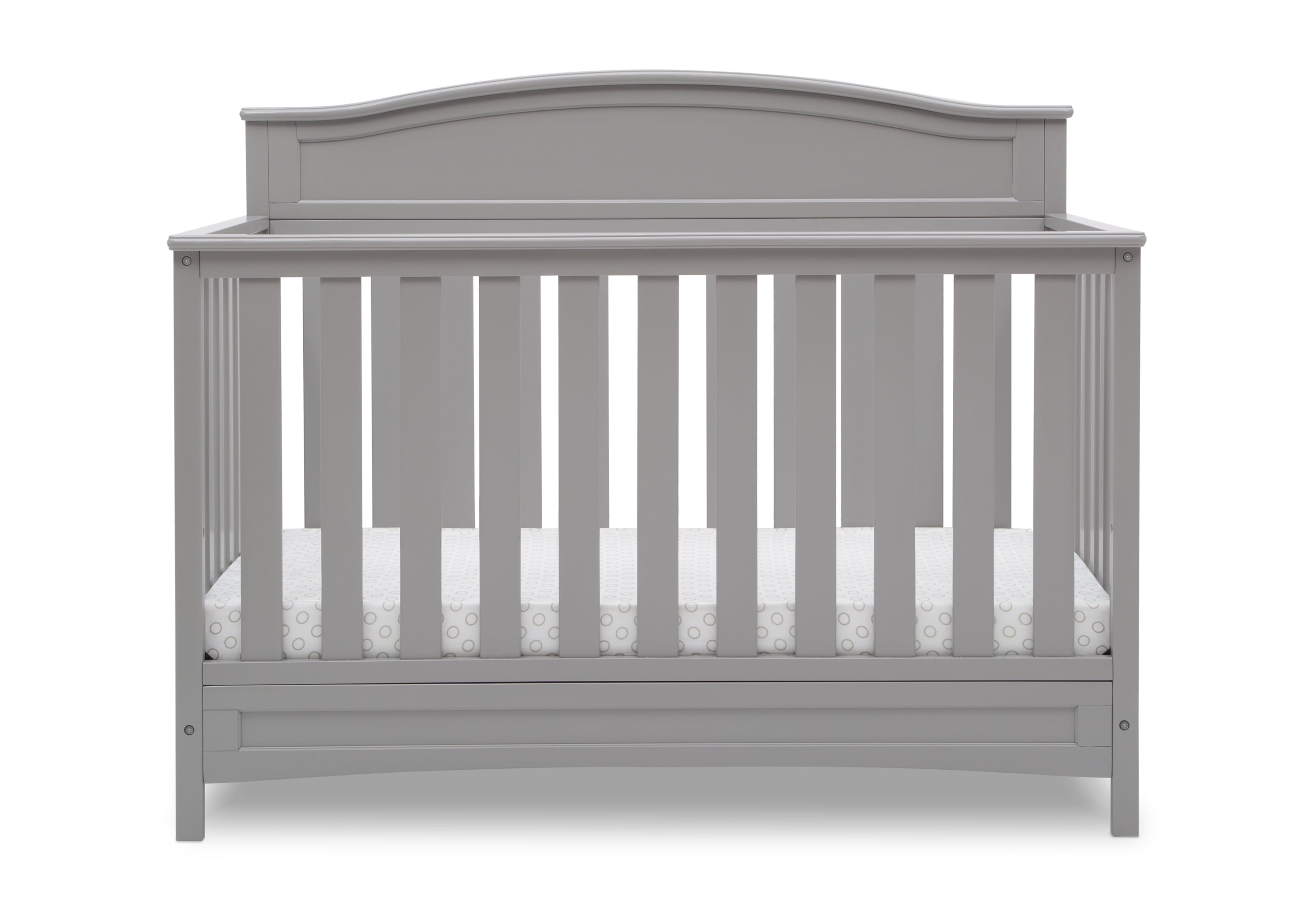 Delta Children Emery 4-in-1 Convertible Baby Crib - Greenguard Gold Certified - Converts to Toddler Bed, Daybed, Full Size Bed - 3 Adjustable Heights - Easy to Assemble Wooden Crib, Grey
