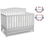 Delta Children Emery 4-in-1 Convertible Baby Crib - Greenguard Gold Certified - Converts to Toddler Bed, Daybed, Full Size Bed - 3 Adjustable Heights - Easy to Assemble Wooden Crib, White