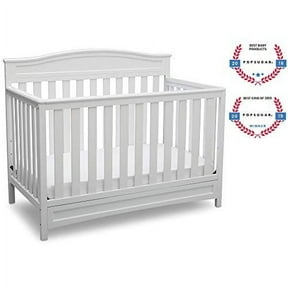 Delta Rib White Delta Children Emmie 4-in-1 Convertible Crib - Converts from Baby Crib ...