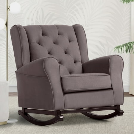 Delta Children Emma Nursery Rocking Chair, Graphite