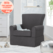 Delta Children Epic Nursery Glider Swivel Rocker Chair, Charcoal
