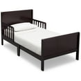 thumbnail image 1 of Delta Children Epic Wood Toddler Bed with Attached Guardrails, Dark Chocolate, 1 of 5