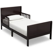 Delta Children Epic Wood Toddler Bed with Attached Guardrails, Dark Chocolate