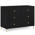 thumbnail image 1 of Delta Children Essex 6 Drawer Dresser, Black/Natural, 1 of 10