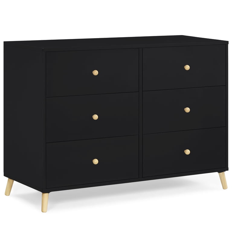 Delta Children Essex 6 Drawer Dresser, Black/Natural for Baby Nursery and Kids Furniture - Walmart.com Delta Children Essex 6 Drawer Dresser, Black/Natural for Baby Nursery and Kids Furniture - Walmart.com